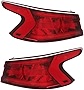 Compatible with Nissan Maxima Tail Lights Lamps Set 2016 2017 2018 Driver and Passenger Side