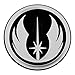 Jedi Order Logo Chrome Auto Emblem - 3" x 3"