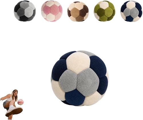 ASUIU 2.37 inches Soccer Footbag s Soft Plush Footbags for Adults Durable Fleece
