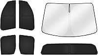 Vista 75 de T TGBROS Parasol para parabrisas de automóvil Toyota 4Runner 2010-2024, grueso, bloqueo UV y opaca, privacidad plegable, 8 piezas, accesorios