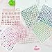 1320 Pieces Self Adhesive Pearl Stickers for DIY Crafts 8 Sheets Colorful Flat Back Pearls Sticker for Face Nail Art Beauty Makeup Phone Scrapbooking Gems Stickers Embellishments for Home (4 Size)