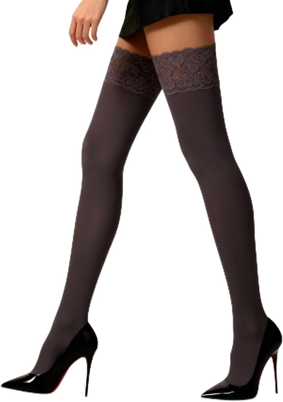 Mila Marutti Thigh High Stockings for Women | Opaque Thigh Highs Tights | 100D Pantyhose