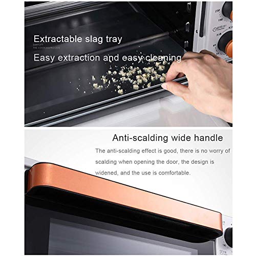 Multifunctionele elektrische keuken oven, desktop mini-oven, emaille voering, veilig en gemakkelijk schoon te maken, onafhankelijke temperatuurregeling - Afbeelding 3