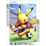 YOUYIDUN 5D DIY diamante pintura kit, fútbol anime diamante arte pintura cuadro kit, lienzo de punto de cruz bordado digital pintura suministros para regalos, adultos, pared, decoración del hogar