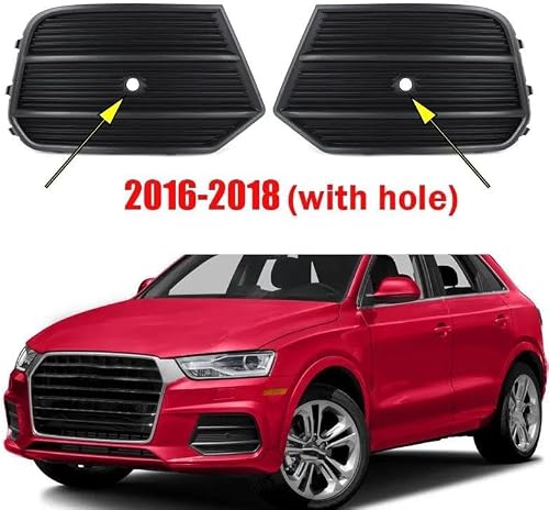 Fog Light Cover Car Front Left Right Bumper Fog Light Grille Cover Cap Car-styling For A-udi Q3 2013 2014 2015 2016 2017 2018 2019 2020 2021 Front Bumper Grille(2013-2015,Right) - 5