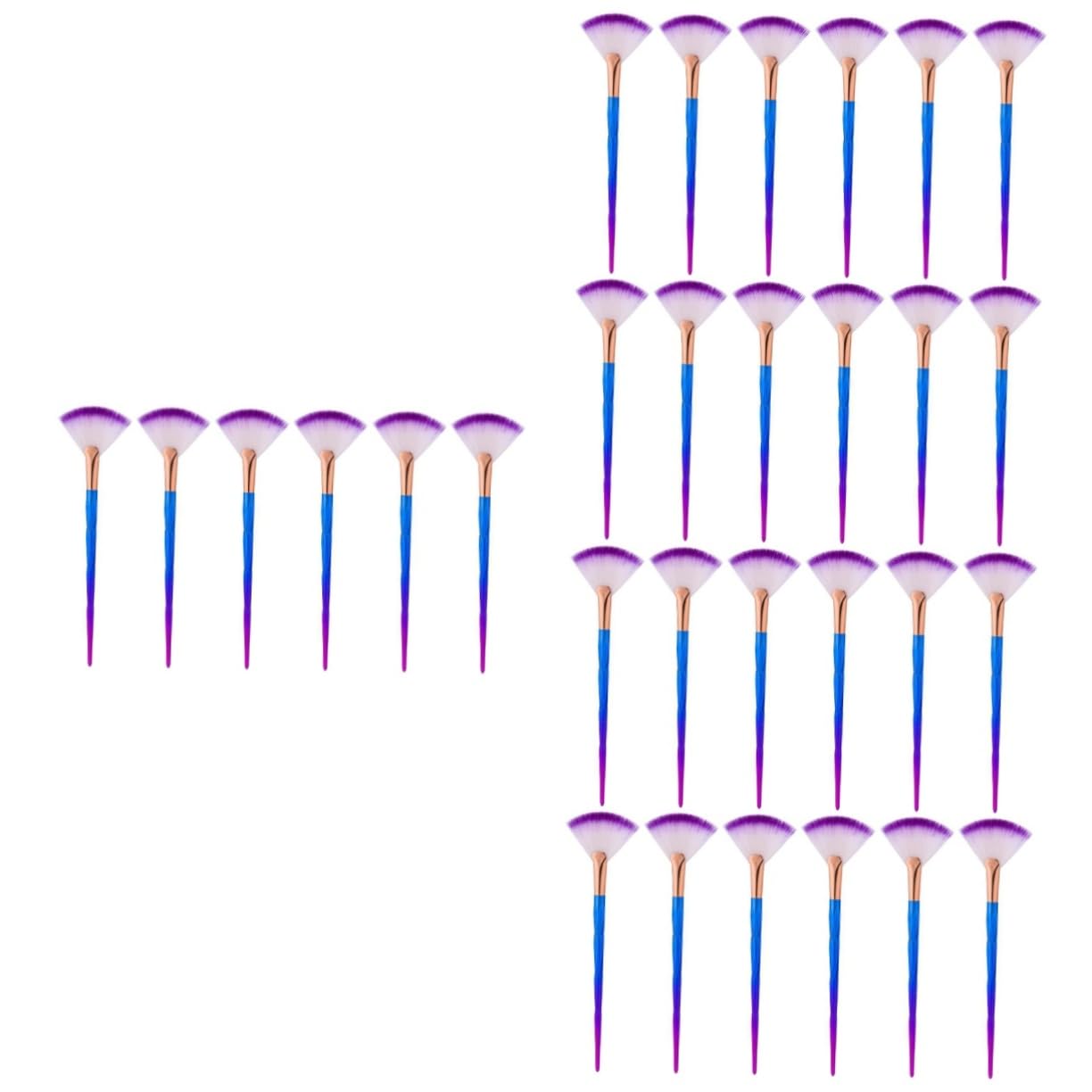 DOITOOL 30pezzi Pennelli Per Applicatore Per Maschera Brush Fan Per Trucco e Blush Strumenti Per Bellezza Professionale Sfumato