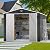 Softkiss 10x12 FT Outdoor Storage Shed, Metal Garden Shed - Tool Storage Sheds with Lockable Doors, Waterproof Outside Storage Building for Backyard, Patio (Black; Floor Not Included)