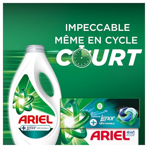 Ariel liquide détergent + touch of lenor unstoppables x44 - vue 3
