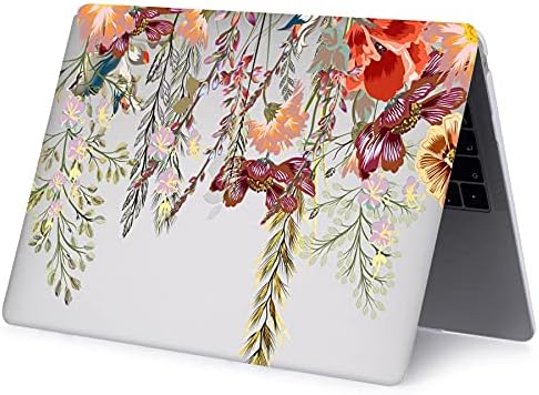 Case Compatible with MacBook Pro 15 inch 2019 2018 2017 2016 Release A1990 A1707 with Touch Bar, Plastic Hard Shell Laptop Case Cover & Keyboard Protector - Flower — view 4