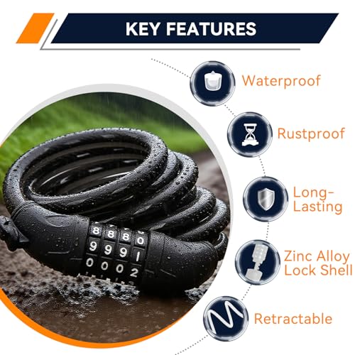 SEPOX 6FT Retractable Cable Lock