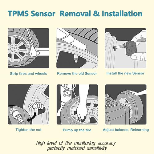 Set of 4 TPMS Tire Pressure Sensors 315MHz Compatible with Lexus SC430 IS460 ES350 & Toyota Camry Land Cruiser & Pontiac Vibe Replace# 4260733021 4260733011 4260775010 PMV-107J