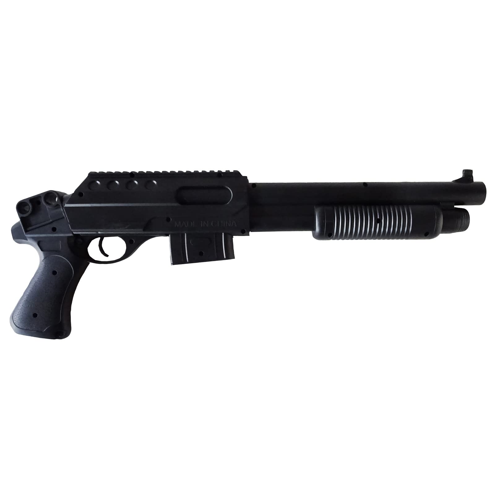 Rayline Softair Gewehr Shotgun 0581 ABS schwarz 6mm Länge 52cm Gewicht 425g Federdruck