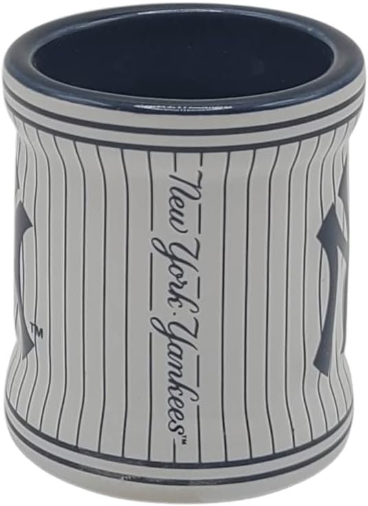 Boelter Brands Licensed MLB Sculpted 2oz SHOT GLASS Mini Mug (New York Yankees Pinstripe) - Image 3