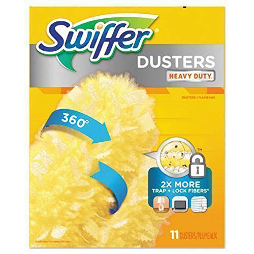 Swiffer 99035 Heavy Duty Dusters Refill, Dust Lock Fiber, 2-Inch X 6-Inch , Yellow, 33/Carton #TOP20