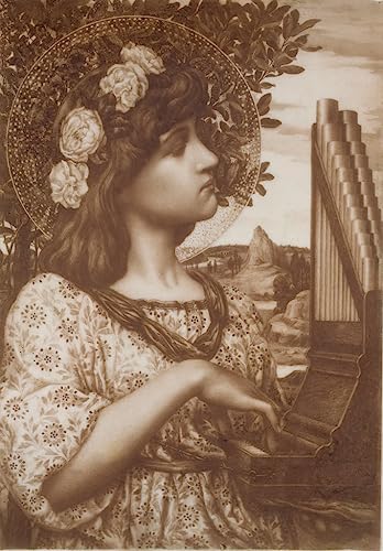Peinture murale Sainte Cécile Henry Ryland toile salon 60x90cm