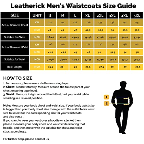 Leatherick Mens Soa Style Black & Brown Distress Leather Biker Motorcycle Vest With Concealed Carry Pockets (S, Black (With Collar)) #TOP6