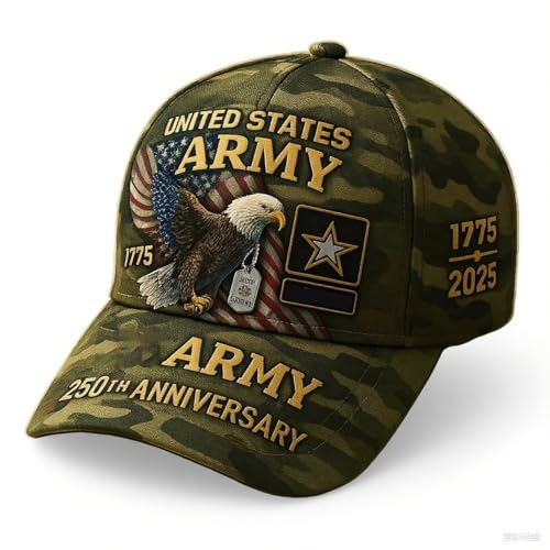 iwykwrf 250th Anniversary Baseball Cap Navy 250th Anniversary Tribute Hat for Men Adjustable Veteran Hat