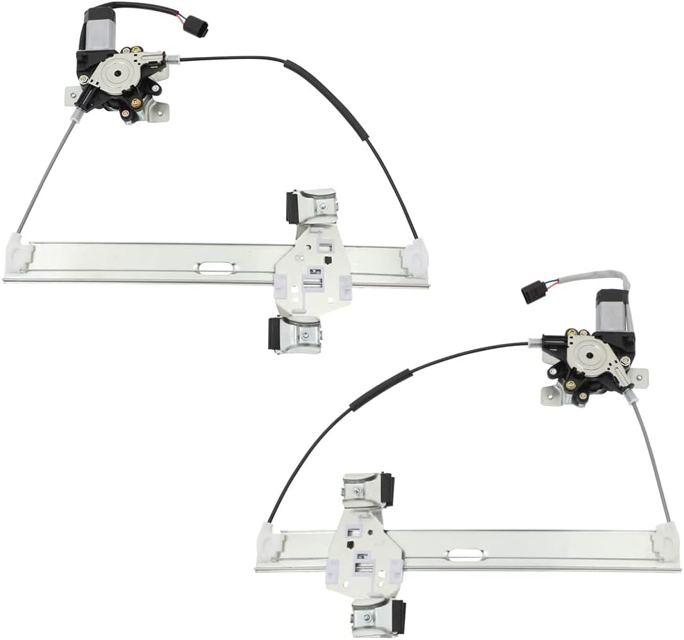 Set Of 2 Power Window Regulator Rear Driver and Passenger Side Fit for Hummer H2 2003-2009 with Motor Window Lifter Replaces OE 751-707