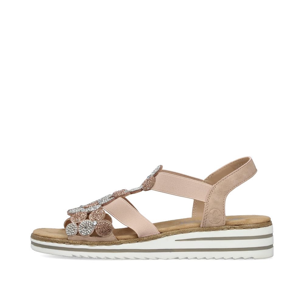 Rieker Damen Keilsandalen V0613, Frauen Sandalen