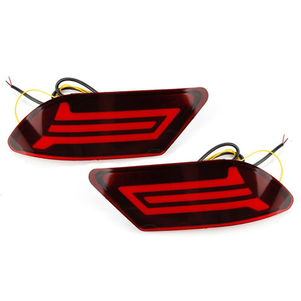 Riloer 2-Piece Led Rear Bumper Light Reflector Brake Tail Flicker For Ni-Ssan Sy-Lphy 2016-2018 Drl Rear Brake Light Flicker
