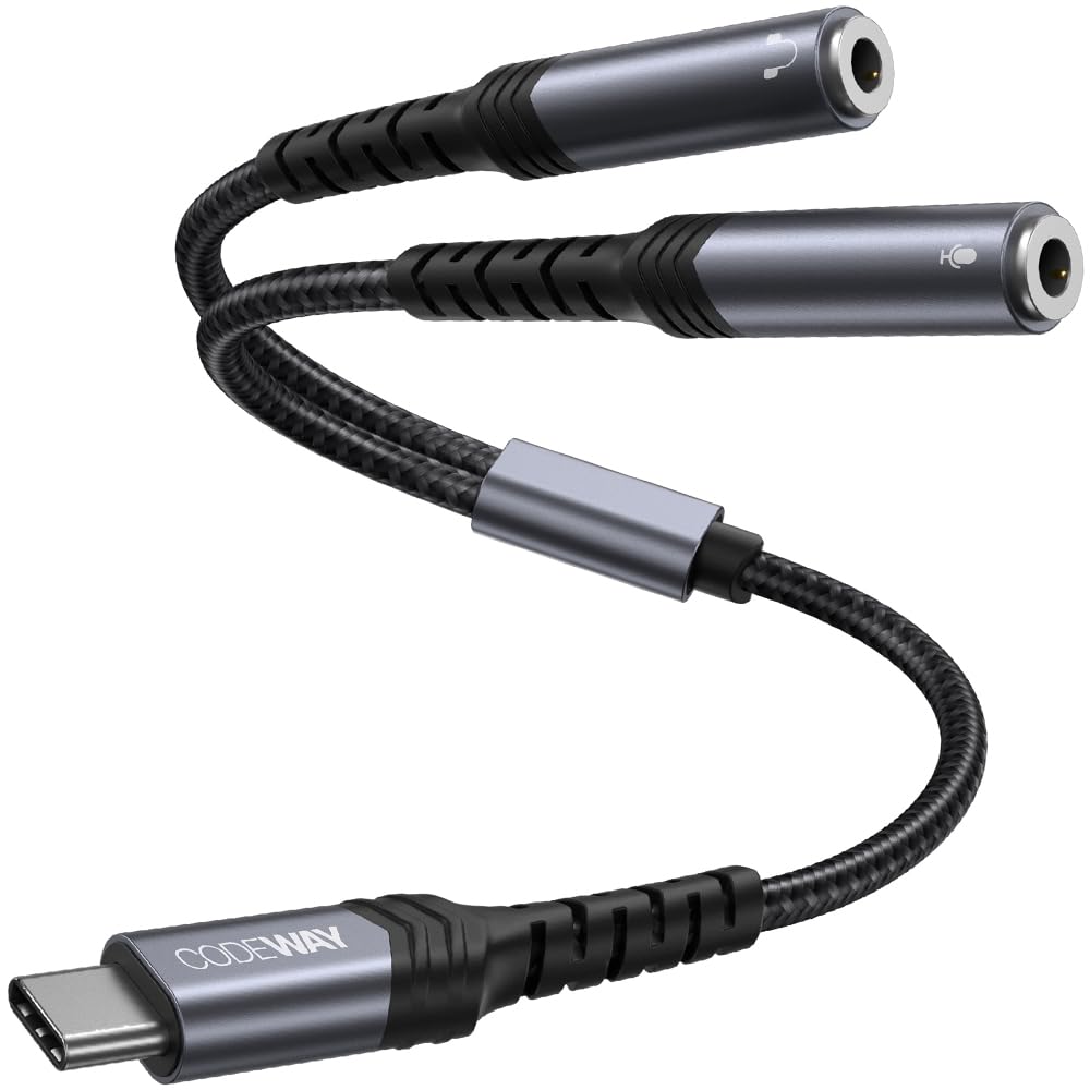 Amazon.co.jp: CODEWAY USB-C to 3.5mm イヤホン・ヘッドセット分岐