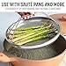 Goodful All-In-One Pan Steamer Basket, Premium Stainless Steel Construction, Dishwasher Safe, Perfect for Steaming Vegetables, Full Handle for Easy Use