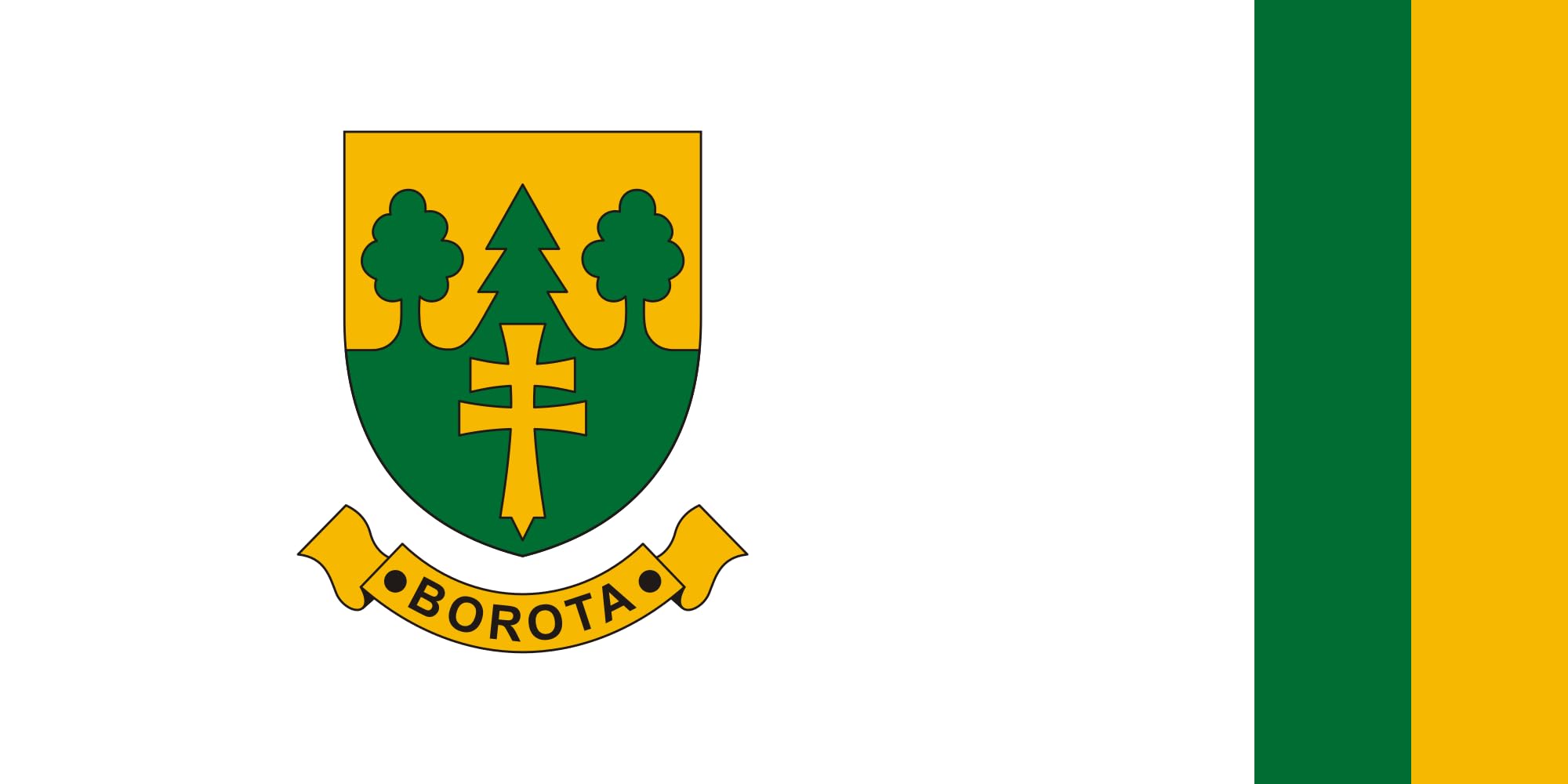 Drapeau large Borota község résistant au vent pour pavoisement durable