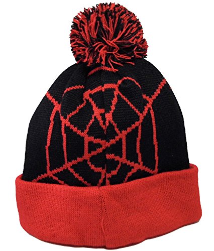 Youth Spider Man Knit Pom Cuffed Beanie Kids Cap2