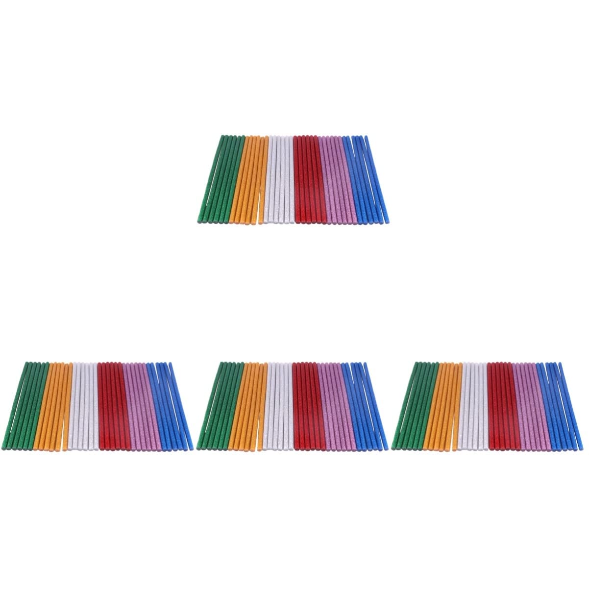 generic 4pcs Glitter Hot Glue colored hot glue sticks hot melt glue stick mini glue sticks Sticks Colored Glue