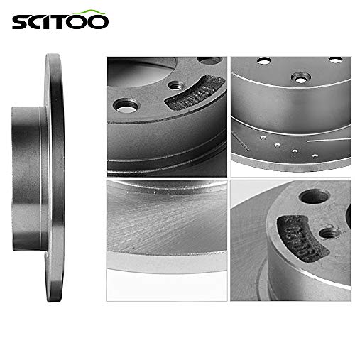 [Scitoo Brake Rotors Kits] -(2) Rear Slotted Brake Rotors For Ford Edge,Explorer,Five Hundred,Flex,Freestyle,Taurus,Taurus X,For Lincoln Mks,Mkt,Mkx,For Mercury Montego,Sable #TOP2
