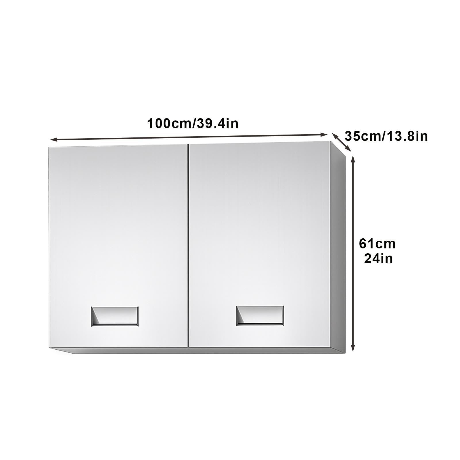 FQMYLTYN Pensile in Acciaio Inox 304, Armadietto da Parete per Cucina