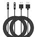 FitTurn Compatible with Kieslect Smart Watch K10,K11 Charger Replacement 60cm/100cm USB Data Charger Dock Charging Cable Stand for Kieslect Smart Watch K10,K11 Smartwatch (100cm-Black)