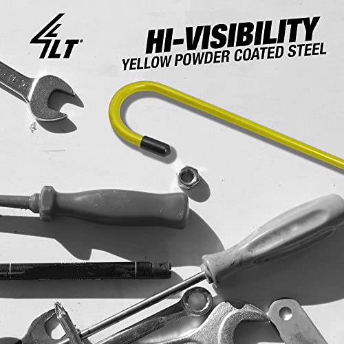 Image of 4LIFETIMELINES Brake Caliper Hanger Hooks, Durable Steel, Yellow Powder Coated with Rubber Tips, for Automotive Work on Brake Axle and Suspesion Systems - 20 Pack