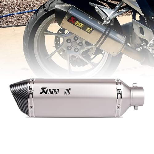 Image of OBEROI'S TRADERS Premium Universal Exhaust Silencer /Silencer Muffler Pipe for All Bikes /Motorcycle (D-CUT)