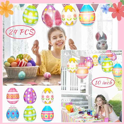 Buying Guide Wenqik 24 Pcs Easter Hanging Paper Lanterns 6 Styles 10