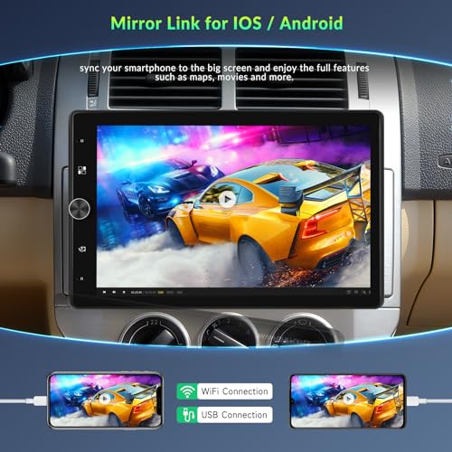 Radio para auto VECHTEL 10.4" con pantalla táctil y Bluetooth miniatura 6