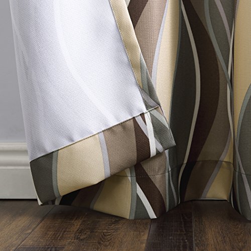 No. 918 Intersect 2-Pack Ogee Print Semi-Sheer Grommet Curtain Panel Pair by No. 918 - Image 3