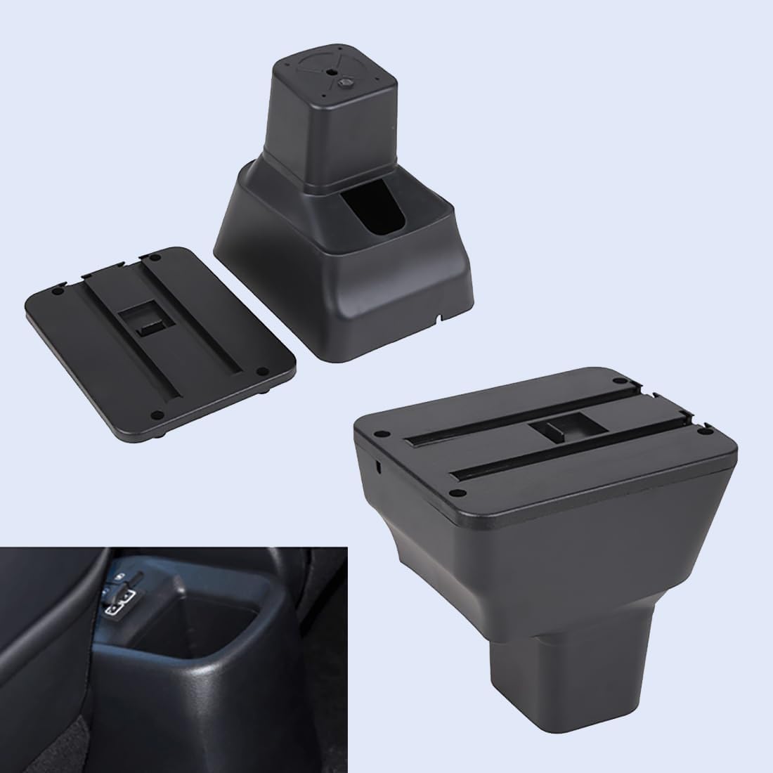 for Nissan Kicks Armrest 2016-2023, Car Center Console Organizer with Middle Mompartment, Easy Installation with Drink Holder (7 USB)