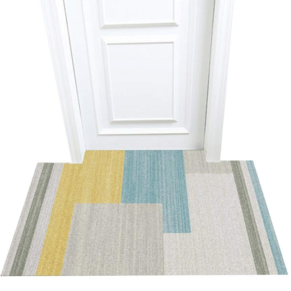 Coussin de pied doux et tapis d'entrée géométrique lavable grand format 160x230cm