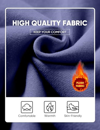 Image of JMIERR Mens Fleece Lined Hoodie Pullover Drawstring Pocket Winter Warm | Cozy fleece-lined pullover, adjustable drawstring hood, kangaroo pocket, regular fit, machine wash