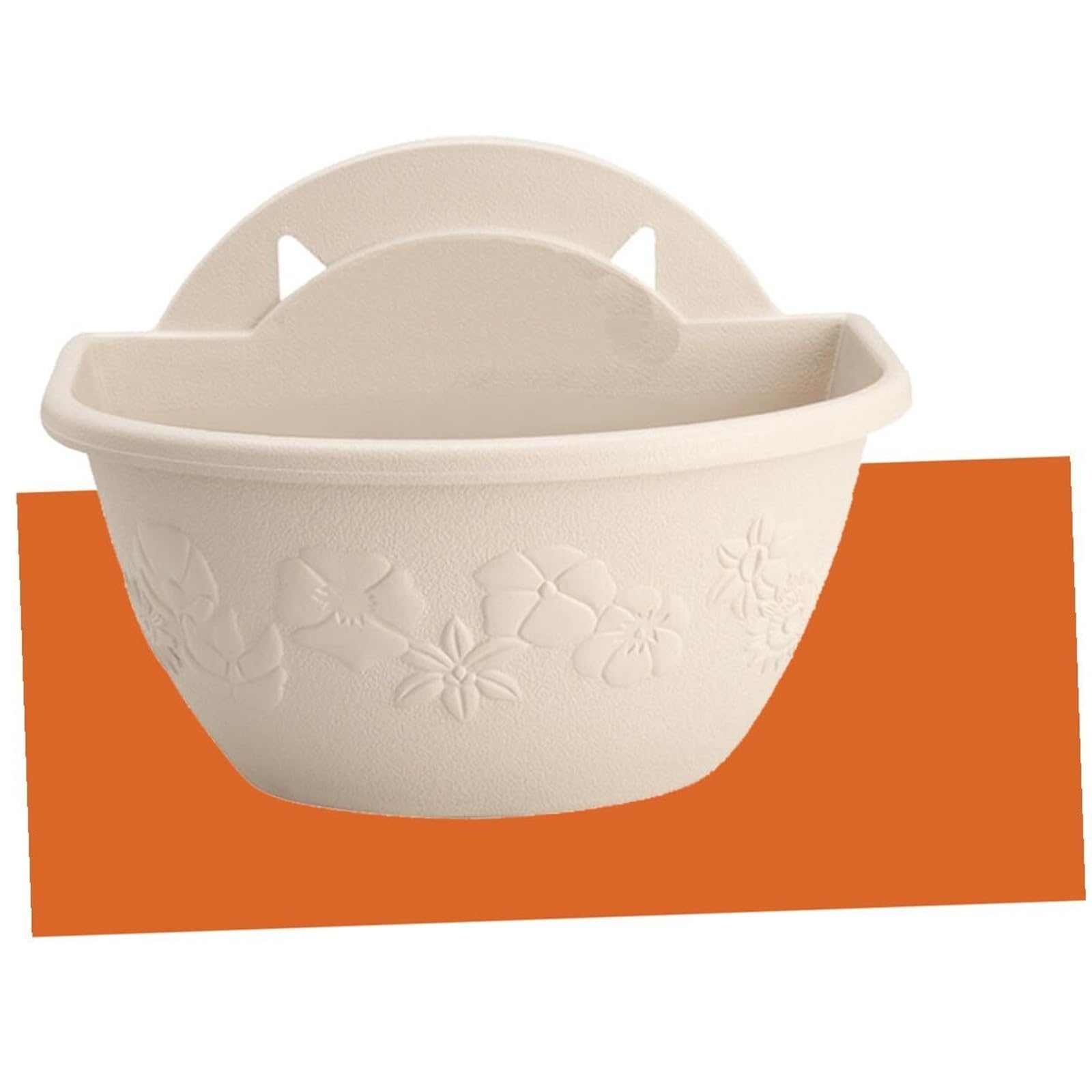 Vasi per piante da interno Vaso da fiori in plastica semicircolare beige piccolo appendere al muro for interni Decorazioni per veranda e spazi esterni