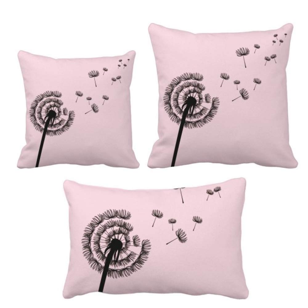 Coussin dandelion motif plante au design epure et finitions soignees