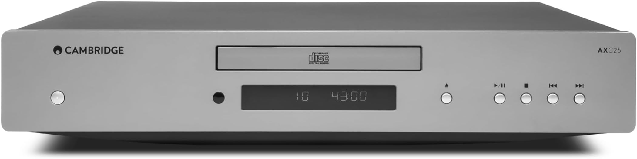AXC25 CD Player for HiFi System with Gapless Playback and Wolfson DAC - Lunar Grey