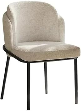 Adjustable Office Computer Chair with Armrest 1pcs Upholstered Kitchen Dining Chairs with Curved Backrest and Metal Legs