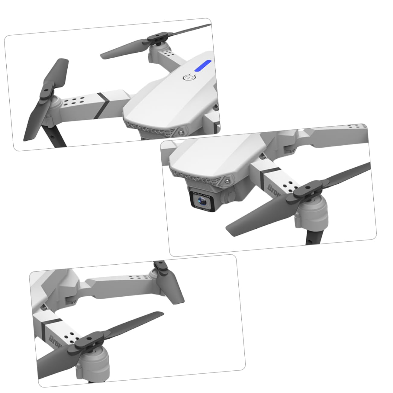 ifundom Drone Pieghevole E525 Doppia Fotocamera 4k, Video ad Alta Definizione, Connessione App, Leggero e Portatile per Riprese Aeree