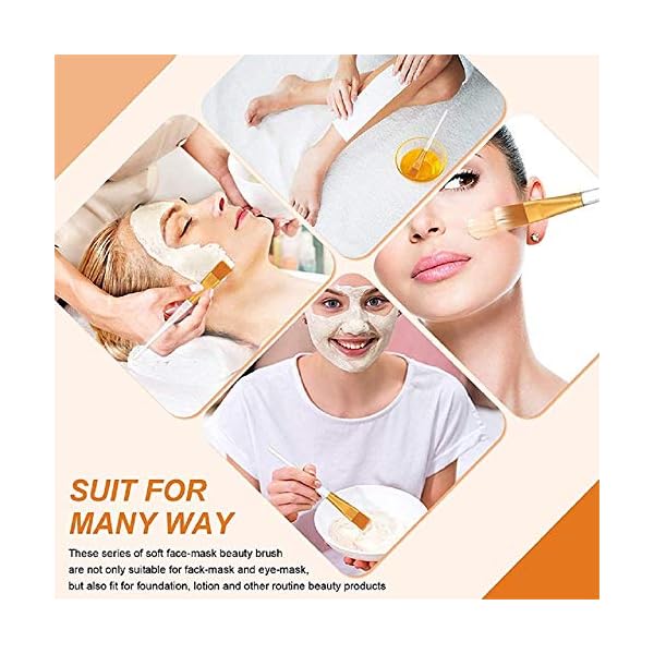 Facial Skin Care Horizon Mask Mixing Bowl DIY Set, U-MATE 5 in 1 Set include 1 Silicone Face Mask Bowl + 1 Stick Spatula + 2 Silicone Face Mask Brushes + 1 Premium Soft Bristle Brush Face Mask Applicator, Face Treatment Mask Mixing Tool Kit