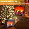 Fireplace Lanterns Decorative,Small Fake Fire Place,Flame Effect LED Fire Lamp,Battery Operated USB Charge Portable Fireplace,Indoor Outdoor Christmas Decoration (No Heater Function Black) #5