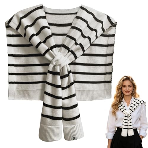huablo Women's Fashion Sweater Knitted Knotted Shawl Sweater Shawl Wraps for Women...