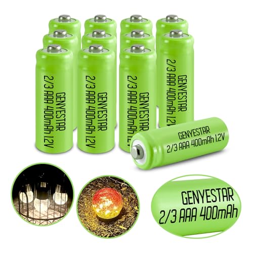 Baterías Recargables Ni-MH 2/3AAA 1.2V 400mAh, 12 Unidades miniatura 1