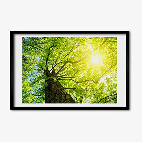 Affiche 60x40 cm cadre Tulup tableau peinture décoratif bois MDF moderne châtaigne